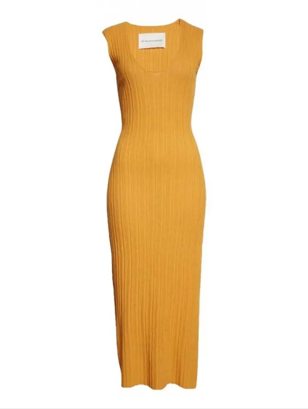 By Malene Birger Isole Ribbed Knit Midi Dress Orange Cloudberry Size Medium